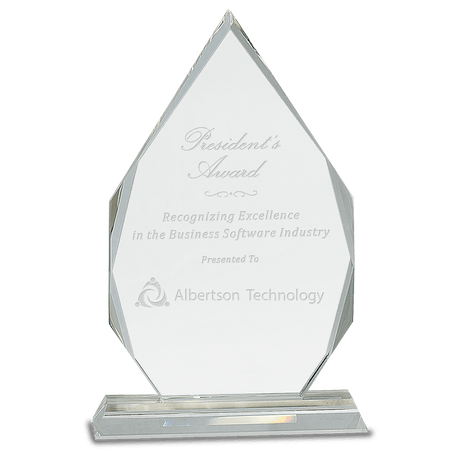 Large Crystal Diamond on Clear Pedestal Base-AKD Ink