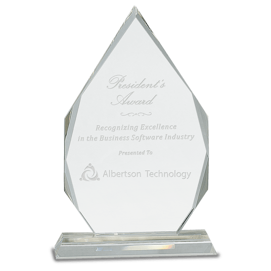 Large Crystal Diamond on Clear Pedestal Base-AKD Ink