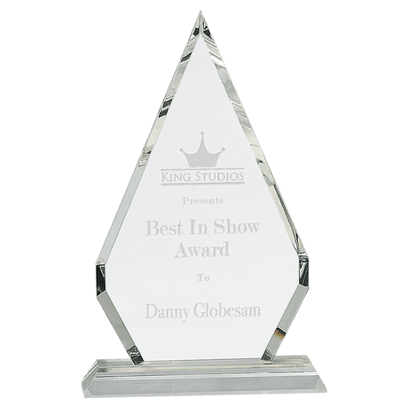 Large Crystal Diamond on Clear Pedestal Base-AKD Ink