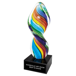 Rainbow Twist Art Glass