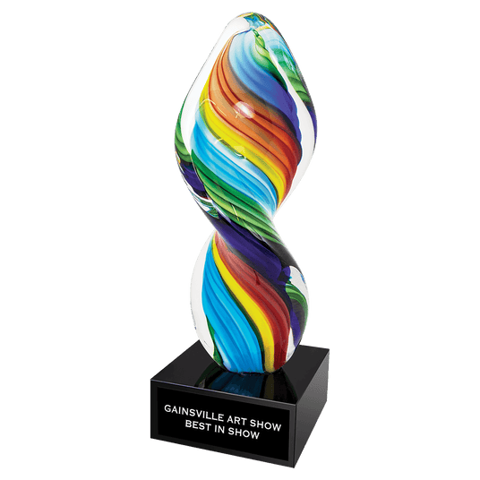 Rainbow Twist Art Glass-AKD Ink