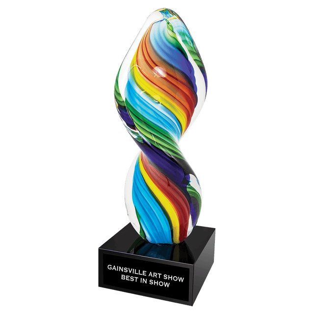 Rainbow Twist Art Glass-AKD Ink
