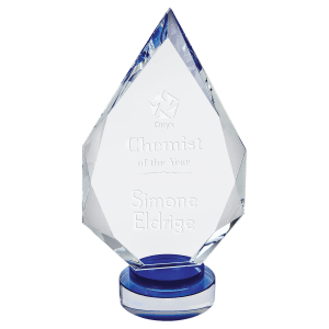 Large Diamond Crystal on  & Clear Round Base-AKD Ink