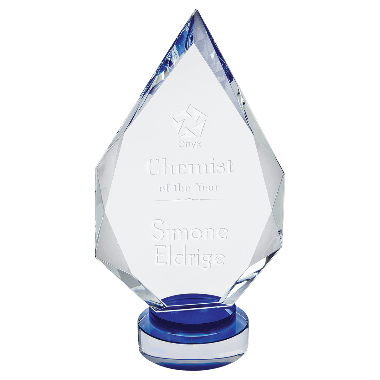 Large Diamond Crystal On  & Clear Round Base