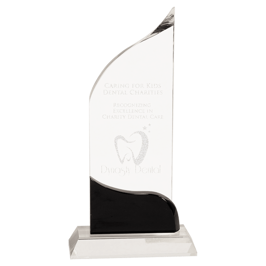 Large Clear Crystal Wave with  Accent-AKD Ink