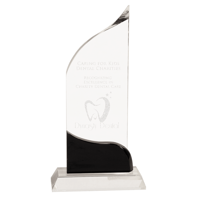 Large Clear Crystal Wave with  Accent-AKD Ink
