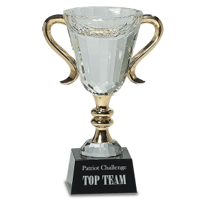 Crystal Cup with Gold Handles and Stem-AKD Ink