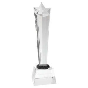 Crystal Rising Star With Clear Base