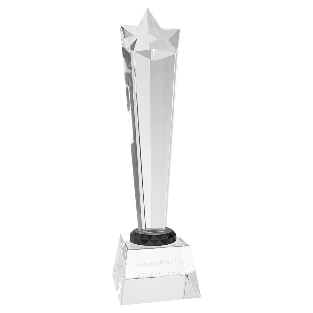 Crystal Rising Star With Clear Base