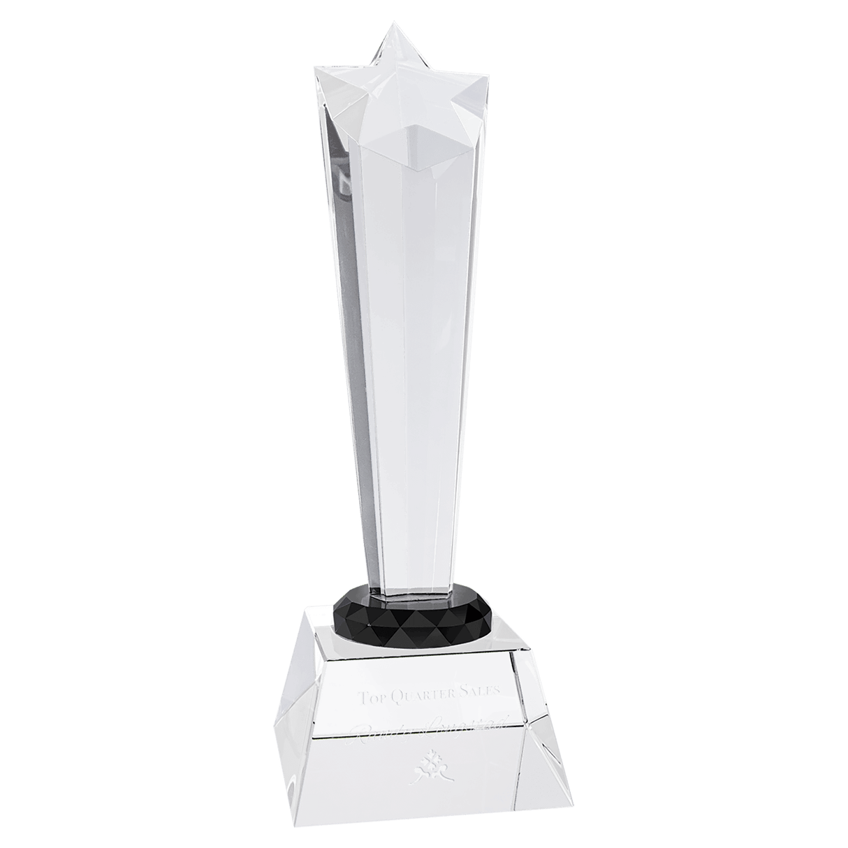 Crystal Rising Star With Clear Base