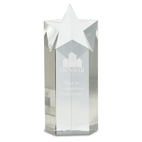 Large Clear Crystal Star Column-AKD Ink