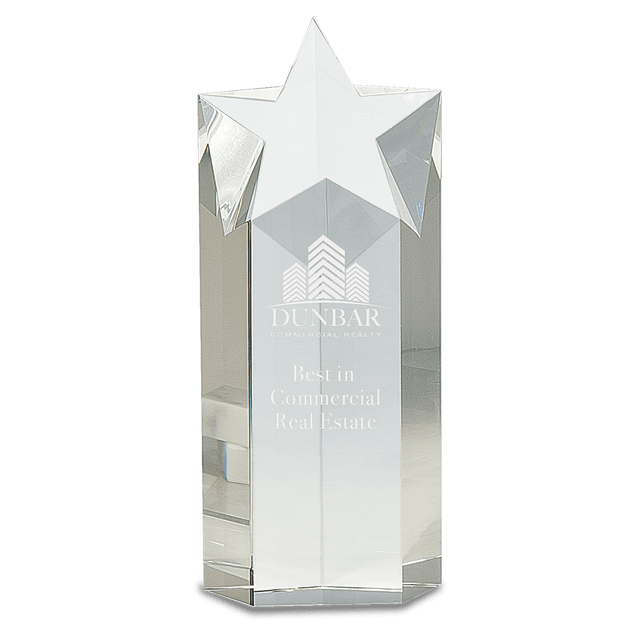 Large Clear Crystal Star Column-AKD Ink