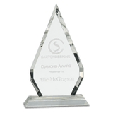 Medium Crystal Diamond on Clear Pedestal Base-AKD Ink