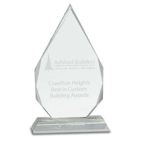 Medium Crystal Diamond on Clear Pedestal Base-AKD Ink