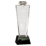 Crystal Diamond Top Award on  Pedestal Base