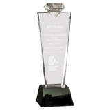 Crystal Diamond Top Award on  Pedestal Base