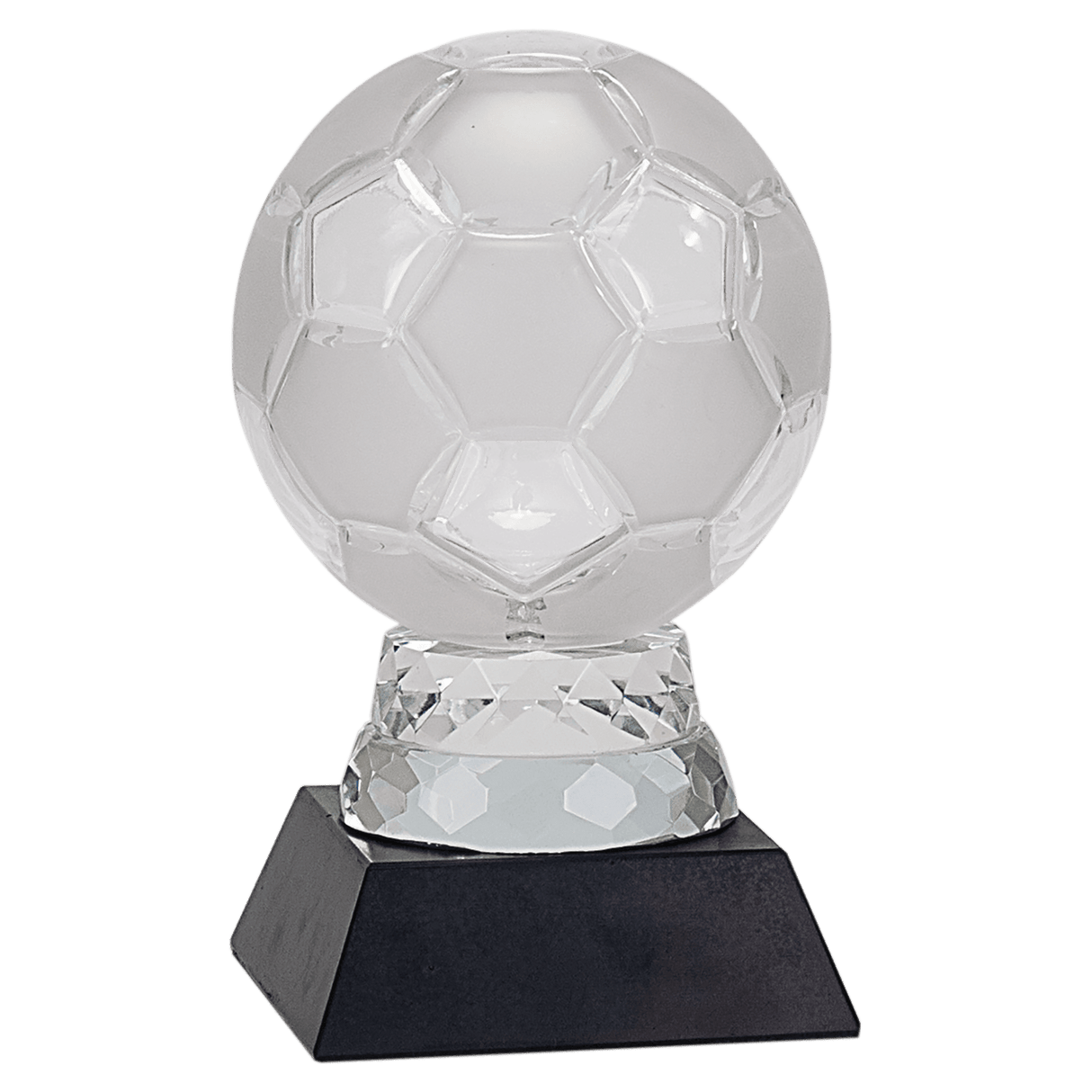 Glass Soccer Ball with  Marble Base