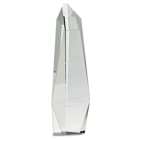 Clear Crystal Facet Slant-Top Tower-AKD Ink