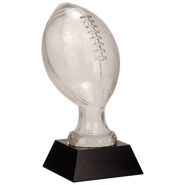 Glass Football with  Marble Base-AKD Ink