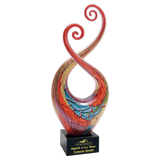 Multi-Color Twist Art Glass with  Base