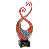 Multi-Color Twist Art Glass with  Base-AKD Ink