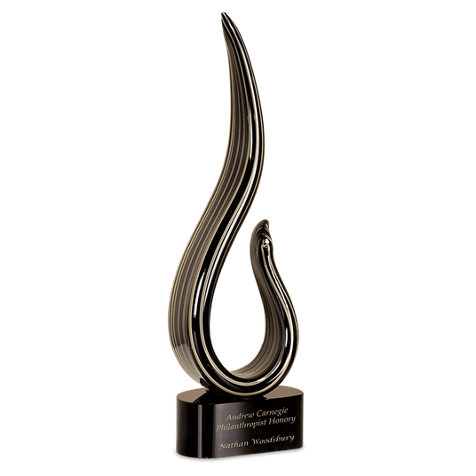 and Gold Curve Art Glass-AKD Ink