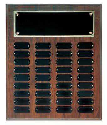 Cherry Finish Perpetual Plaque with 36 Plates