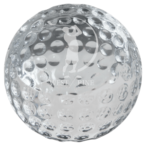 Small Crystal Golf Ball Paperweight