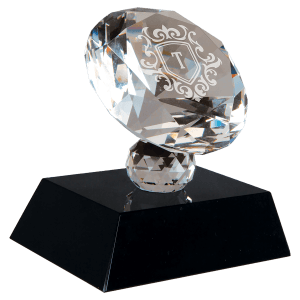 Crystal Diamond on a  Pedestal Base-AKD Ink