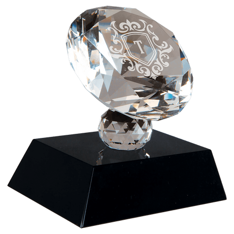 Crystal Diamond on a  Pedestal Base-AKD Ink