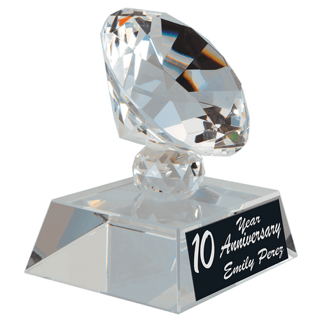 Crystal Diamond on a Clear Pedestal Base-AKD Ink