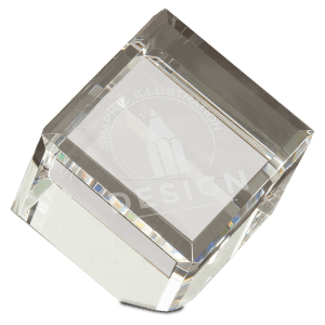 3.5-Inch Clear Crystal Cube Award