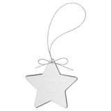 Clear Star Glass Ornament with Silver String