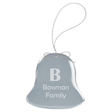 Clear Bell Glass Ornament with Silver String