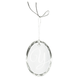 Crystal Faceted Oval Ornament-AKD Ink