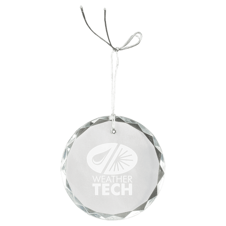 Crystal Round Faceted Ornament-AKD Ink