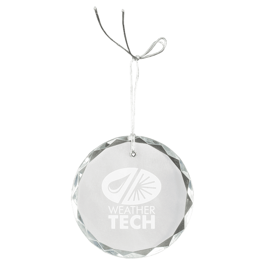 Crystal Round Faceted Ornament-AKD Ink