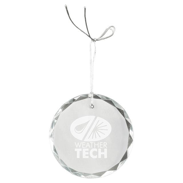 Crystal Round Faceted Ornament-AKD Ink