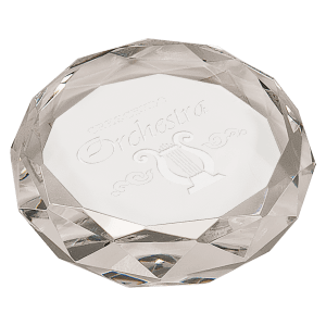 Clear Round Crystal Paperweight