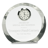 Clear Crystal Round With Clock