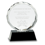 Small Round Facet Crystal on  Pedestal Base-AKD Ink
