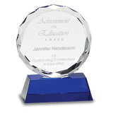 Small Round Facet Crystal on  Pedestal Base-AKD Ink