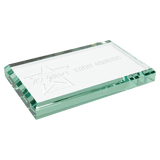 Small Rectangle Jade Glass Paperweight