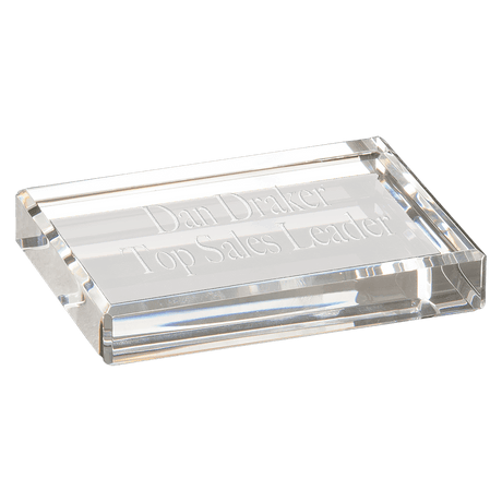 Crystal Rectangle Paperweight-AKD Ink