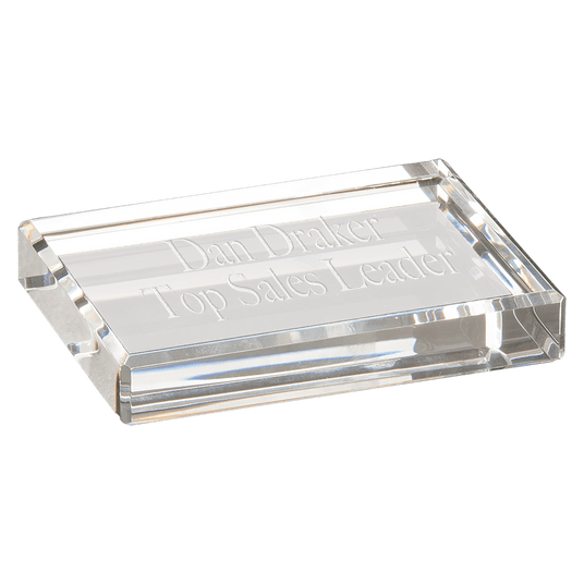 Crystal Rectangle Paperweight-AKD Ink