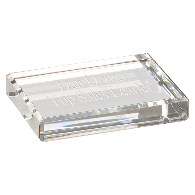 Crystal Rectangle Paperweight-AKD Ink