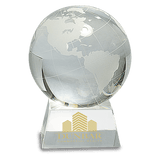 Large Crystal Globe On Clear Base
