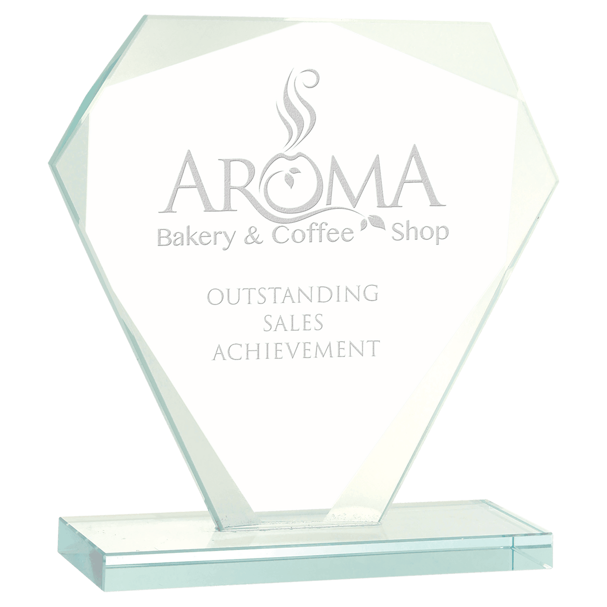 Small Cut Diamond Jade Glass Award-AKD Ink