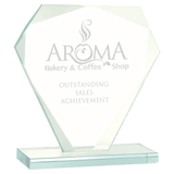 Small Cut Diamond Jade Glass Award-AKD Ink
