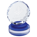 Small Round Facet Crystal on  & Clear Round Base-AKD Ink